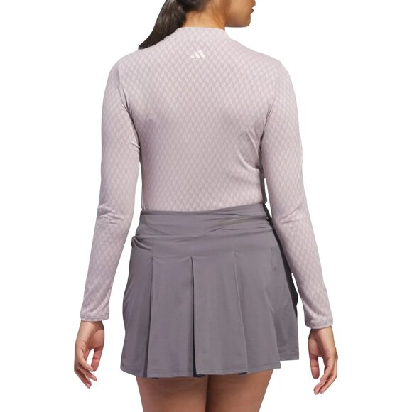 NWT Adidas Women's Med Ultimate365 Tour HEAT RDY Mock Neck Long Sleeve golf polo - Picture 4 of 15